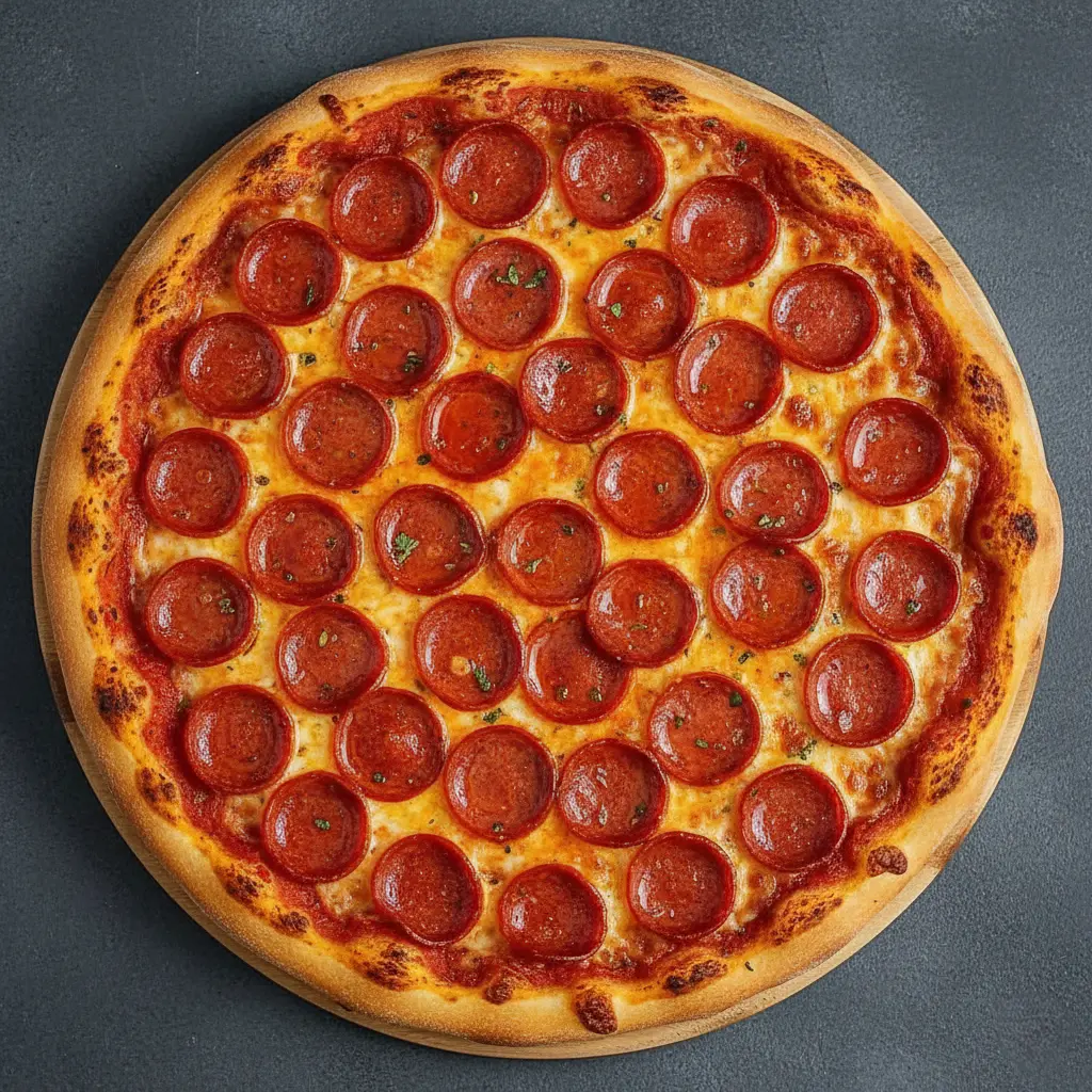 Classic halal Pepperoni Pizza at Pizza Square St